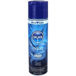 SKINS Condoms Gleitgel "Aqua" Natural Intimacy, Flasche mit 130ml