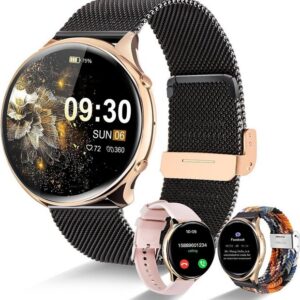 SUNKTA Smartwatch (1,39 Zoll, Android iOS), Damen mit telefonfunktion menstruationszyklus schlafmonitor armbanduhr