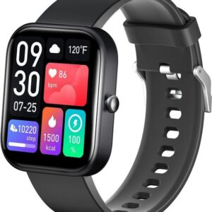 Septoui Smartwatch (2,0 Zoll, Android iOS), Fitness Tracker mit SpO2 Schlaf 100+ Trainingsmod Schrittzähler GPS