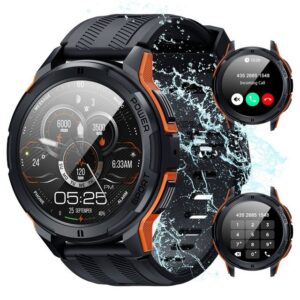 Tisoutec Smartwatch Damen Herren, Fitness Tracker Uhr mit Anruffunktion, Smartwatch (Smartwatch (Fitnessuhr mit Telefonfunktion 1,43" HD Voll Touchscreen Zoll, Smartwatch Fitness Tracker Uhr, IP68 Wasserdicht, Uhren Watch für Android IOS, Fitnessuhr Tracker mit Pulsmesser Schrittzähler Schlafmonitor Aktivitätstracker cm/1.43 Zoll) cm), Pulsmesser Schrittzähler Schlafmonitor Aktivitätstracker