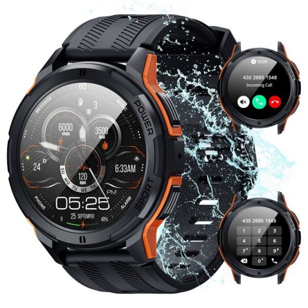 Tisoutec Smartwatch Damen Herren, Fitness Tracker Uhr mit Anruffunktion, Smartwatch (Smartwatch (Fitnessuhr mit Telefonfunktion 1,43" HD Voll Touchscreen Zoll, Smartwatch Fitness Tracker Uhr, IP68 Wasserdicht, Uhren Watch für Android IOS, Fitnessuhr Tracker mit Pulsmesser Schrittzähler Schlafmonitor Aktivitätstracker cm/1.43 Zoll) cm), Pulsmesser Schrittzähler Schlafmonitor Aktivitätstracker