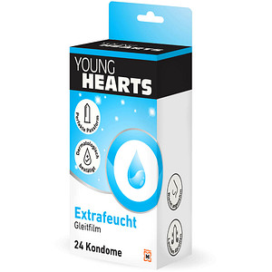 YOUNG HEARTS Kondome Extrafeucht, 24 St.