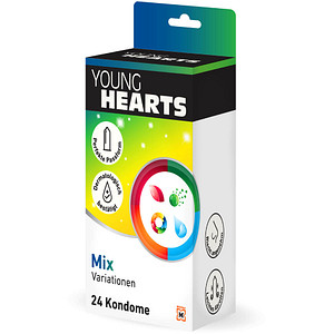 YOUNG HEARTS Kondome MIX, 24 St.