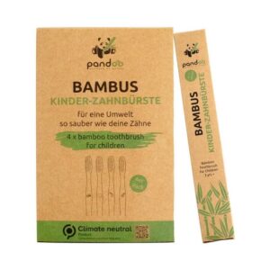 pandoo Zahnbürste 4er Set Bambus Zahnbürsten