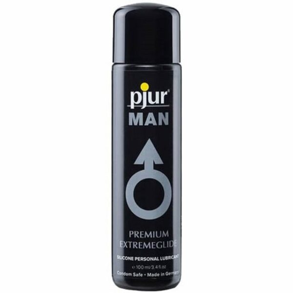 pjur Analgleitgel MAN Premium Extreme Glide, - Silicone Personal Lubricant, Flasche mit 100ml, Premium-Gleitgel für intensiven Analsex