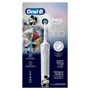 Braun Elektrische Kinderzahnbürste PRO KIDS 3 + Disney 100 Sensitive Plus, Aufsteckbürsten: 1 St., 1 x Wiederaufladbare Elektrische Zahnbürste, Für Kinder ab 3 Jahren