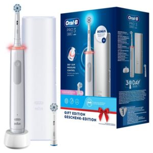 Oral-B Elektrische Zahnbürste Pro 3 + Reiseetui - White