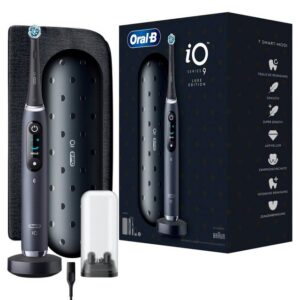 Oral-B Elektrische Zahnbürste iO 9 + Lade-Reiseetui & Tasche - Black Onyx