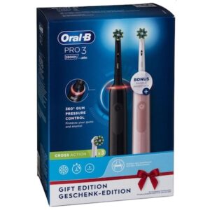 Oral-B Pro 3 3900 Duo Zahnbürste Schwarz / Pink