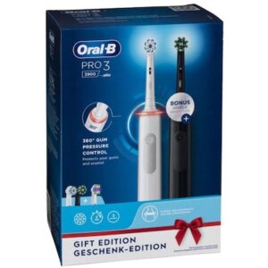 Oral-B Pro 3 3900 Duo Zahnbürste Schwarz / Weiß