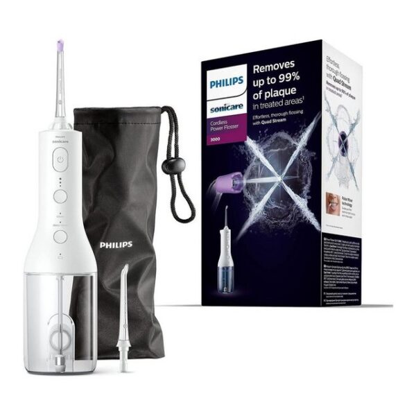 Philips Munddusche Flosser 3000 HX3826/31, Standardspitze punktuelles Reinigung, Vollständige Reinigung in 60 sec