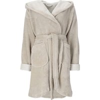 Vossen Bademäntel Damen mit Kapuze Runa - Farbe: stone/ivory - 0002 - XS