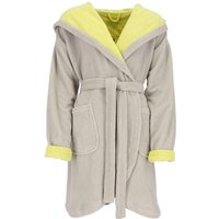 Vossen Bademäntel Damen Kurzmantel mit Kapuze Runa - Farbe: stone/electric yellow - 0006 - XS