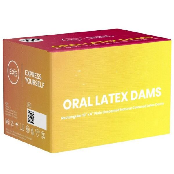 EXS Kondome Oral Latex Dams - Lecktücher aus Latex Packung mit, 100 St., Latextücher ohne Aroma und Geschmack