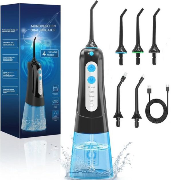 JOEAIS Reise-Munddusche Kabellos Flosser Waterfloss Oral Zähne Irrigator Mundpflegecenter