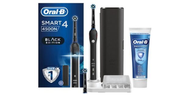 Oral-B Elektrische Zahnbürste Oral-B Smart 4 4500 elektrische Zahnbürste, Schwarz