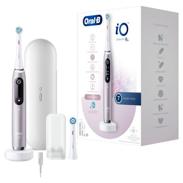 Oral-B Elektrische Zahnbürste iO 9 + Lade-Reiseetui - Rose Quartz