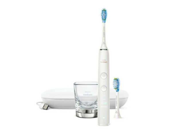 Philips Elektrische Zahnbürste PHILIPS Sonicare DiamondClean Premium weiß HX 9913/17 Schallzahnbür...