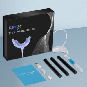 iceagle Zahnbleaching-Kit Zahnaufhellung Gel Teeth Whitening, 360° Auto Zahnbürste