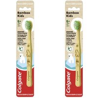 Colgate Zahnbürste 2 x Colgate Zahnbürste Bamboo Kids sanft 1er Pack