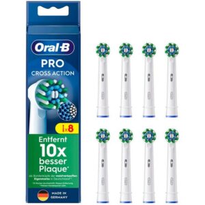 Braun Elektrische Zahnbürste Oral-B Pro Cross Action Aufsteckbürsten 8er-Pack