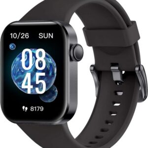 DDXCAW IP68 Wasserdicht Damen's und Herren's Telefonfunktion Fitness Tracker Smartwatch (1,85 Zoll, Android/iOS), Mit 140+ Sportmodi Impermeabile Herzfrequenzmonitor/Schlafmonitor