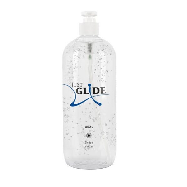 Just Glide Analgleitgel Anal - optimierter pH-Wert für anales Vergnügen, Flasche mit 1000ml (1 Liter), 1-tlg., Gleitgel für lustvollen Analverkehr