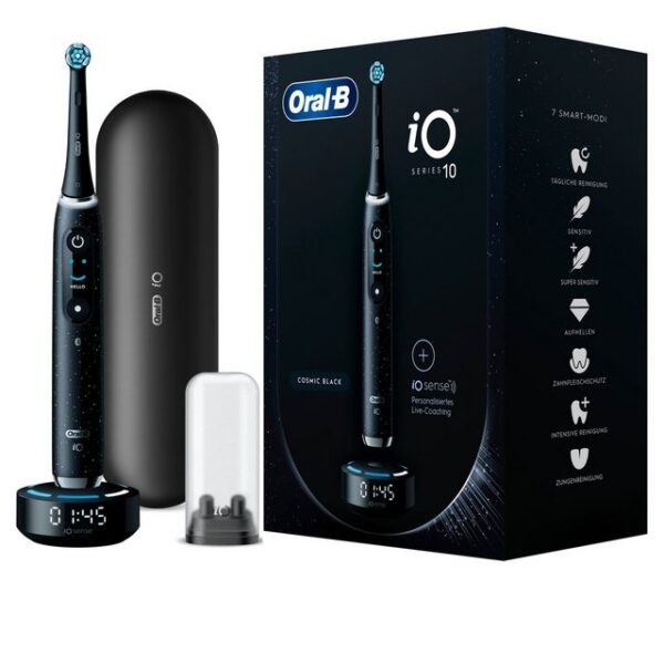 Oral-B Elektrische Zahnbürste iO 10 + Lade-Reiseetui - Cosmic Black