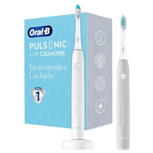 Oral-B Schallzahnbürste Pulsonic Slim Clean 2900 - Elektrische Zahnbürste - weiß/grau