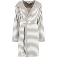 Esprit Damen Bademantel Striped Hoody Kapuze - Farbe: stone - 005