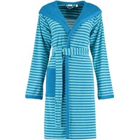 Esprit Damen Bademantel Striped Hoody Kapuze - Farbe: turquoise - 002