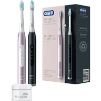 Oral-B Schallzahnbürste Pulsonic Slim Luxe + 2. Handstück - Schwarz/Rosegold