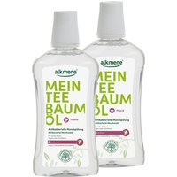 alkmene Munddusche 2x Teebaumöl antibakterielle Mundspülung 6fach Schutz - Mundwasser