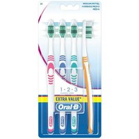 Oral-B Zahnbürste SHINY CLEAN cepillo dental #medio 4 u