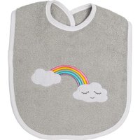 Smithy Wolkenweich Regenbogen - Lätzchen 24 x 24 cm - Farbe: grau (1805064)