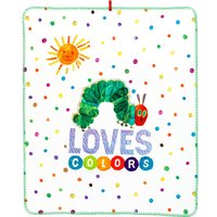 Smithy Die kleine Raupe Nimmersatt - Dots - Kinderdecke 75 x 90 cm - Farbe: weiß (1803111)