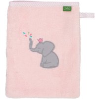 Smithy Pastellflausch Elefant - Wisch & Weg Waschhandschuh 16 x 21 cm - Farbe: rosa (2004061)