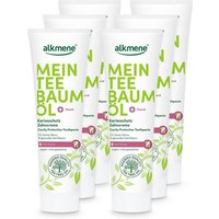 alkmene Zahnpasta 6x Teebaumöl Kariesschutz Zahncreme mit 6fach Schutz - Zahnpasta vegan