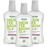 alkmene Munddusche 3x Teebaumöl antibakterielle Mundspülung 6fach Schutz - Mundwasser