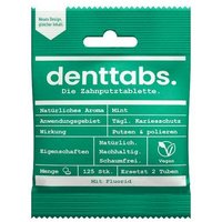 Denttabs Zahnpasta DENTTABS Zahnputztabletten Mint (125 Stück) - mit Fluorid