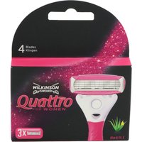 3 Wilkinson Sword Quattro For Women Rasierklingen Klingen Ersatzklingen