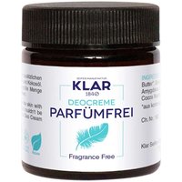 Klar Naturkosmetik Deocreme parfümfrei für empfindliche Haut