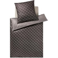 JOOP Bettwäsche Cornflower Double 4083 - Farbe: Shiny Black - 09 - 80x80 cm - 155x220 cm