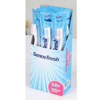 Sencebeauty Zahnbürste 12x 12er Packung SenceFresh Handzahnbürsten Großpackung weich soft