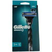 Gillette Mach 3 Rasierapparat Herrenrasierer Gesicht 1 Griff + 1 Klinge