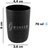 Wunder Zahnstocher Mundpflegecenter Wunder Zahnstocher mit Geschmack - Becher Schwarz + 80er Single Pack