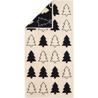 Cawö Handtücher Christmas Edition Tannenbäume 794 - Farbe: natur-schwarz - 39 - Handtuch 50x100 cm