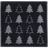 Cawö Christmas Edition Tannenbäume 794 - 3er Pack Seiftücher 30x30 cm - Farbe: schwarz - 90