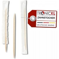 TronicXL Zahnpflege-Set 5000x Zahnstocher einzeln verpackt Gastro Bistro Holz Zubehör