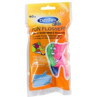 DenTek Zahnseide-Stick DenTek Kids Fun Flossers Zahnseide-Sticks 40er Pack Kinder Mundpflege